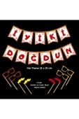 Ti PlaySARI KIRMIZI DOĞUM GÜNÜ YAZISI (MASKE HEDİYELİ) - 2