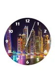 Ti PlayTİ-PLAY IŞILDAYAN KULELER 30X30CM AKRİLİK DEKORATİF MODERN DUVAR SAATİ - 2