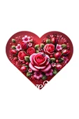 Ti PlayTİ-PLAY KS23 KALP ŞEKLİNDE 30X30 CM HEDİYELİK DUVAR SAATİ - 1