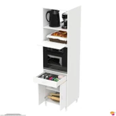 Modilayn JOLLY Ankastre Dolap (60x239.7x56 cm): 1 Çekmece, 3 Kapak, 4 Göz Raflı Mutfak, Kiler Dolabı - 5