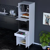 Modilayn JOLLY Ankastre Dolap (60x239.7x56 cm): 1 Çekmece, 3 Kapak, 4 Göz Raflı Mutfak, Kiler Dolabı - 3