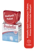 Protefix Aktif Temizleyici Diş Protezleri Için 32 Tablet Protez Kabı Hediyeli - 1