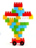 ZEKA KÜPÜ YAPI SETİ BLOK OYUN KÜPÜ Double Boy Büyük Boy Box Kutulu Yapı Seti - 4