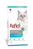 Reflex Sterilsed Somonlu Kısırlaştırılmış Yetişkin Kedi Maması 10 Kg Salmon Rice Cat Food - 1