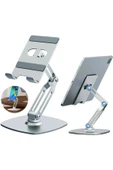 Tablet Standı 360 Derece Dönebilen Tablet Stand Katlanabilirmetaltablet Tutucu Stand - 1