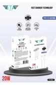 Ete Tech İPhone Uyumlu PD Yeni Nesil 20w Adaptör ve Kablo Seti - 1