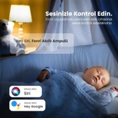 Akıllı Led Ampul 2'li Set, 9w, Titreşimsiz, 16.7 Milyon Renk, Sesli Kontrol, 2 Yıl Garantili - 2