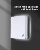 Kablosuz İkili Duvar Anahtarı-Kendinden Enerjili ve 2 Adet Akıllı Kablosuz Anahtar Alıcısı Seti - 4