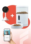 Kedi Köpek Akıllı Mama Kabı Otomatik Mama Kabı Wifi ve Akıllı Güvenlik Kamerası Uzaktan Kontrol - 1