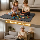 Beylini Tatami Zemin Karosu Spor Zemin Çocuk Odası Matı Ses Yalıtımlı Karo Halı Eva Panel Gri 50 Cm - 3