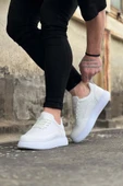 Beyaz Ortopedik Taban Erkek Casual Ayakkabı - 2