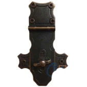 Dekoratif Anahtarlı Sandık Askısı - 40x65mm, Oksit, 100 Adet - 1