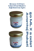 Snow Kitten Tüm Vücut Sızıları Için Menthol Aromalı Ağrı Ve Masaj Kremi 50 ml 2 Adet - 1