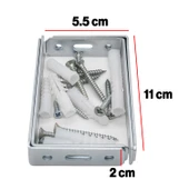 Mobilya Eşya Dolap Sabitleme Birleştirme Çocuk Seti Kiti Devrilme Önleyici Metal Bağlantı Aparatı thumbnail 2