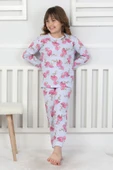 Cute Flamingo Desenli Kız Çocuk Pijama Takımı thumbnail 8