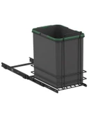 Starax S-2580-A Bağımsız Teleskopik Raylı Zemin Bağlantılı 35 Lt. Antrasit Çöp Kovası thumbnail 1