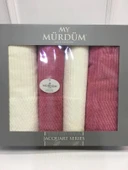 NİVEMESHOME FUŞYA-KREM MÜRDÜM AQUA SERİ HAMAM SETİ - 4