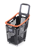 Tekerlekli Market Sepeti (Tekerlekli Alışveriş Sepeti)  65 L Turuncu - 3