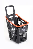 Tekerlekli Market Sepeti (Tekerlekli Alışveriş Sepeti)  65 L Turuncu - 2