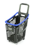 Tekerlekli Market Sepeti (Tekerlekli Alışveriş Sepeti)  65 L Mavi - 2