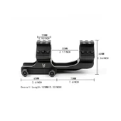 SWAMPDEER CT 25.4/30mm Tek parça 22MM Ray Dürbün montaj ayağı siyah - 7