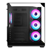Turbox Teras Akvaryum Cam Tasarım 4X RGB Fan 500W PSU USB 3.0 ATX Oyuncu Bilgisayar Kasası - 6