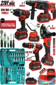 RETOOLS RETOOLS 5 Lİ SET KIRMIZI (4 LÜ SET HK. (850 NM)  + 216 PARÇA LOKMA TAKIMI) - 1