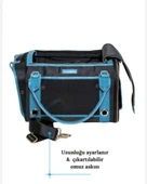 Emre Newyork Guest List Siyah &Mavi Kedi Köpek taşıma çantası thumbnail 2