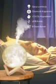 3D Renkli Ay Işığı Gece Lambası ve Hava Oda Nemlendirici Ultrasonik Buhar-Dekoratif Gece Lambası - 4