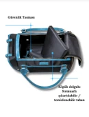 Emre Newyork Guest List Siyah &Mavi Kedi Köpek taşıma çantası thumbnail 3