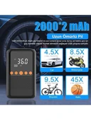 Şarjlı 150ps Otomatik Lastik Şişirme Pompası - 3