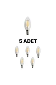 Cata CT-4063 Edison Led Buji Ampul 7W Günışığı (Sarı)- 5’li Paket thumbnail 1