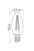 Cata CT-4280 4 WATT RUSTİK LED BUJİ AMPUL A14 AMBER - 6