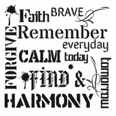 HOME DECOR MİNİ STENCIL HDM-53 25X25 - 1