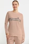 Sementa 76446 Leopar Çizgili Jogger Pijama Takım - 1