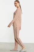 Sementa 76446 Leopar Çizgili Jogger Pijama Takım - 3
