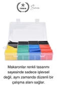 Premium Kutulu 12 Boy 530 Adet Set Renkli Isıyla Daralan Makaron Elektrik Kablosu Birleştirici Tamir - 3