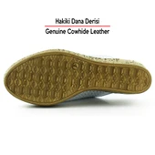 Erkan Saçmacı Aria Beyaz Hakiki Dana Derisi Önü Kapalı Mantar Taban Görünümlü Dolgu Topuklu Terlik - 6