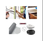 Netpen 3'lü Sineklik Seti 800x120 Cm Tül, 24 Mt. Beyaz Conta, Fitil Çekme Aparatı 800x120 Cm - 2