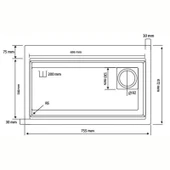 Real Stone LİKYA 75,5x47 cm Antrasit Granit Mutfak Eviyesi thumbnail 2