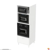 Modilayn ZERA Ankastre Dolap (60x185,9x56 cm): 1 Kapaklı Mini/Midi Mikrodalga Fırın Dolabı thumbnail 6