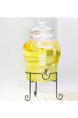 Tomurcukhome 6 Litre Musluklu Cam Su Sebili Şerbetlik Ve Damacana Metal Ayaklı - 1