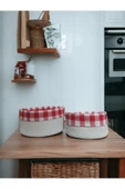 Tomurcukhome 2 Li Astarlı Sepet Organizer Beyaz Renk 24 Ve 28 Cm Ölçülerinde - 1
