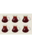 Elista 6'lı Ehli Keyf Borosilikat Cam Kulplu Çay Bardağı 220 ml Bardak 16043 - 3