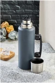 Elista 1.0 Litre Kulplu Paslanmaz Çelik Avcı Termos Lacivert - 1