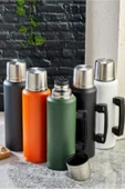 Elista 1.0 Litre Kulplu Paslanmaz Çelik Avcı Termos Lacivert - 2
