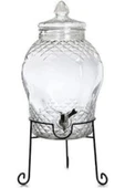 Tomurcukhome 6 Litre Musluklu Cam Su Sebili Şerbetlik Ve Damacana Metal Ayaklı - 4