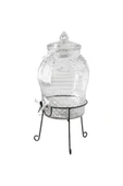 Tomurcukhome 6 Litre Musluklu Cam Su Sebili Şerbetlik Ve Damacana Metal Ayaklı - 3
