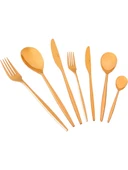 Jumbo 5800 Apollo 12 Kişilik 84 Parça Titanyum GOLD Çatal Kaşık Bıçak Takımı(OUTLET) - 1