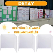 Beylini 3'lü Poster Kartonu Seti A4 Hediyeli Kesilebilir Dayanıklı Ev Iş Ofis Okul Sunum Kartonu - 2